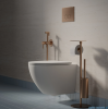 Omnires Flush Set Strongframe stelaż podtynkowy do WC + STEEL-R45 przycisk spłukujący miedź szczotkowana ze stali nierdzewnej STFWC1R45-RCPB